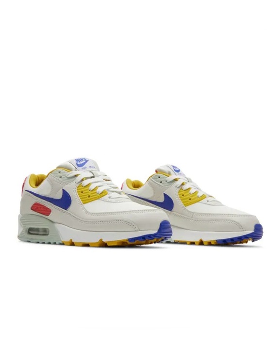 Nike Shoes - Nike Air Max 90s in White, Blue & Yellow